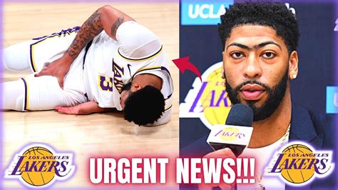 Tragedy Hits The Lakers Anthony Davis Suffers Severe Injury Against