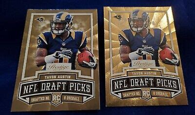 Tavon Austin Lot Of 2 2013 Prestige NFL Draft Picks 2 Gold Foil RC