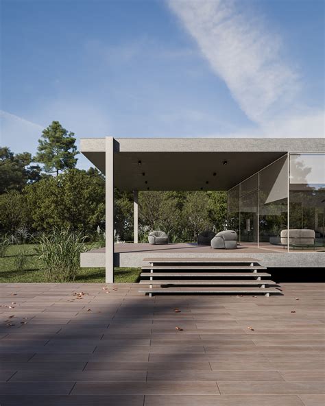 Casa Farnsworth (Exteriores) on Behance