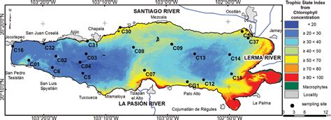 Trophic State Index Tsi Of Lake Chapala Calculated Using Ln Chl A