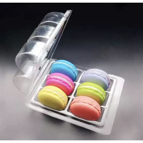 5 boites de 6 macarons transparente Planète Gateau