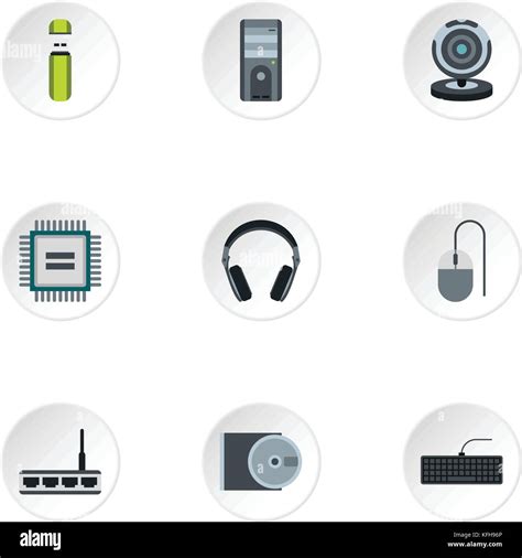 Computer icons set, flat style Stock Vector Image & Art - Alamy