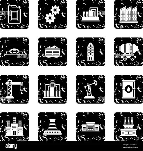 Industry Icons Set Stock Vector Image And Art Alamy