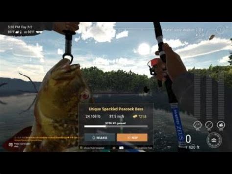 Fishing Planet 3 Dot Walking Unique Speckled Peacock Bass YouTube