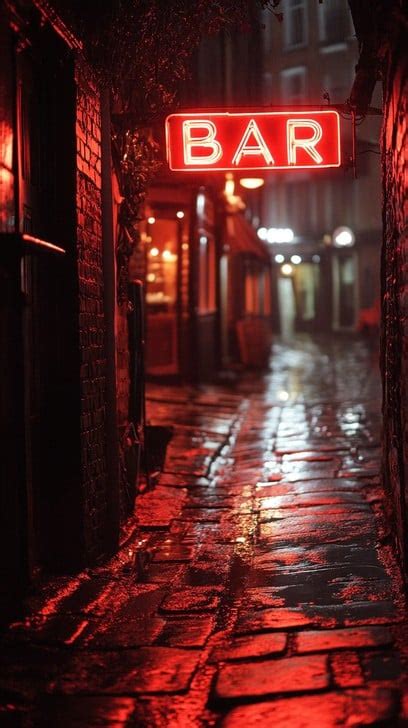 bar  night photo bar night alley   stockcake