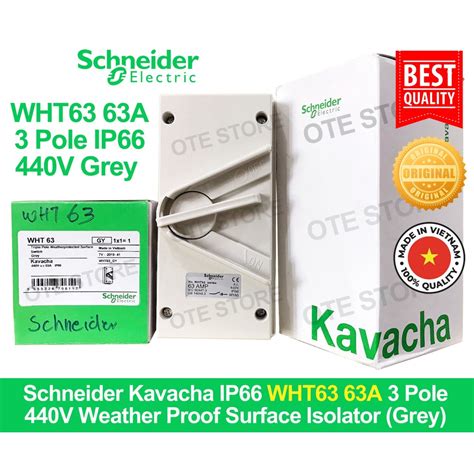 Schneider Kavacha IP66 WHT63 63A 440V 3 Pole Surface Weather Proof