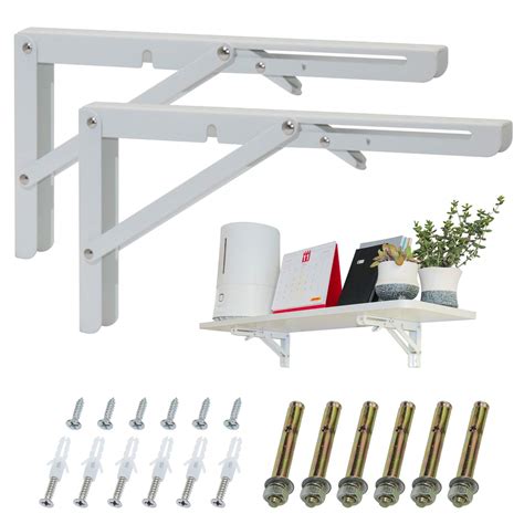 Buy Kootans 16 Inch Folding Shelf Brackets Heavy Duty Wall Ed Metal