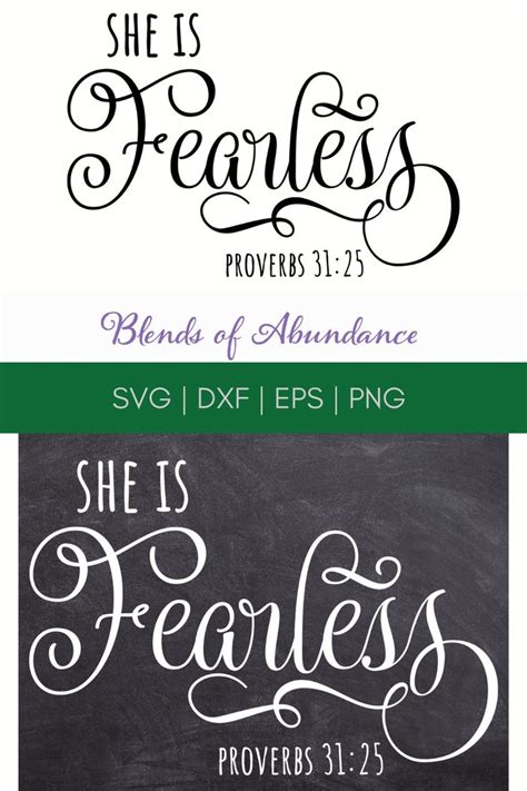 She Is Fearless Svg For Mothers Day T Or Teacher T Proverbs 31