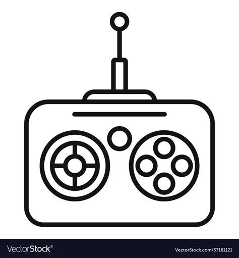 Rc Car Remote Control Icon Outline Style Vector Image