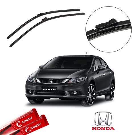 Par Limpador Palheta De Silicone Honda New Civic