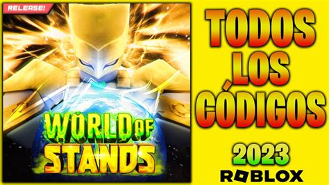 TODOS los CÓDIGOS de WORLD OF STANDS activos NEW UPDATE CODIGOS