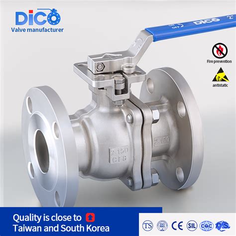 Dico CE Stainless Steel CF8 CF3m Wcb 3 Way Flange Ball Valve With