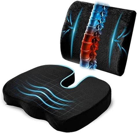 Cojín de Asiento y Cojín Lumbar Cojín De Soporte Lumbar De Terapia De