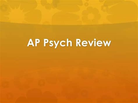 Ppt Ap Psych Review Powerpoint Presentation Free Download Id 2354320