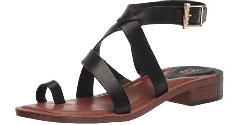 Franco Sarto Ina Strappy Sandal Flat In Black Lyst