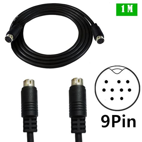 9 Pin Mini Din Male To Male Audio Cable For Audio Equipment