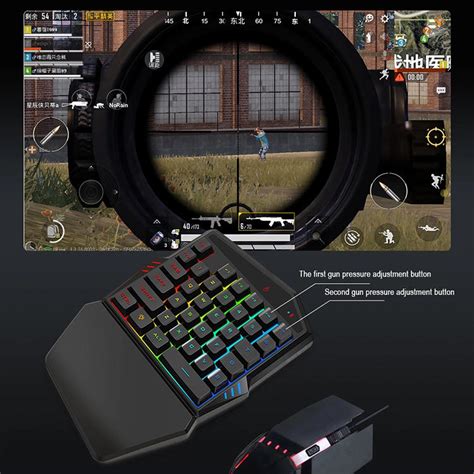 RGB mini one-handed gaming keyboard and wired mouse combo hor sale ...