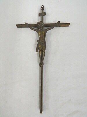 Mid Century Brass Catholic Crucifix Made In Western Germany INRI EBay