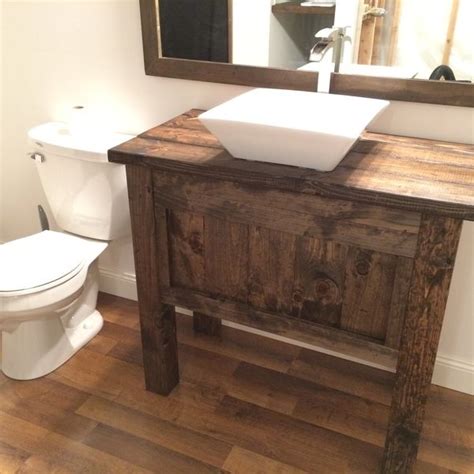 Ryobi Nation Rustic Farmhouse Bathroom Vanity With Vessels Sink And