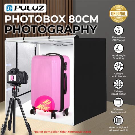 Jual PULUZ Fotobox 80cm LED Light Portable PhotoBox Studio Photo Foto