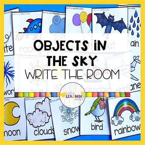 Objects in the Sky Write the Room - Little Learning Corner