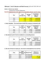 Final Project Milestone Two Stock Valuation And Bond Issuance Xlsx