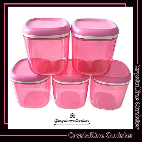 Jual Crystalline Crystal Canister Malaysia Toples Baby Pink Tupwr