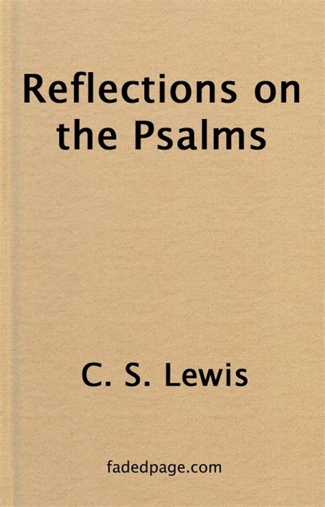 Reflections On The Psalms