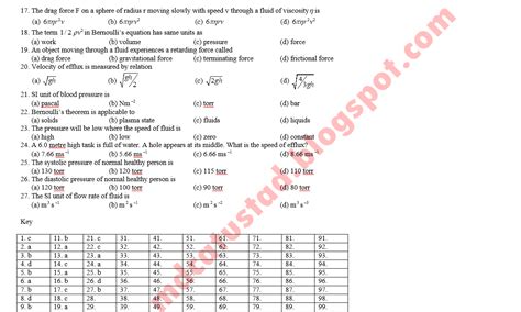 Physics Mcqs For Entry Test Chapter Wise With Answer Keys Ch6