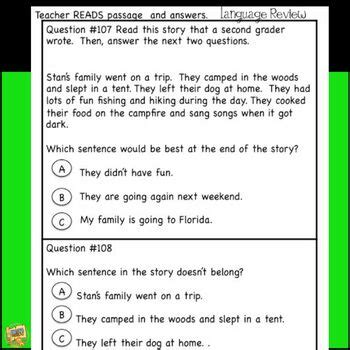 Grade 1 Lang Arts ELA Test Prep Get Ready For SAT10 And