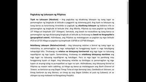 Ginagamit Ang Sa Pagtukoy Ng Tiyak Na Kinalalagyan Ng Isang Lugar