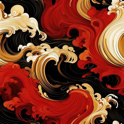 Premium AI Image | a colorful abstract painting of the ocean waves.