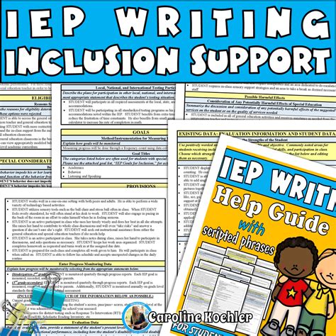 Special Education Writing Iep Help Guide For Inclusion How To Write Ieps With Goal Bank