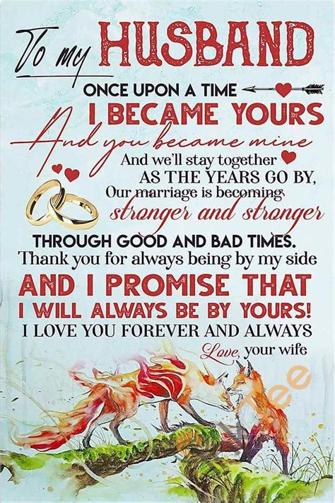 Fox To My Husband Thank You For Always Being By My Side I Will Always