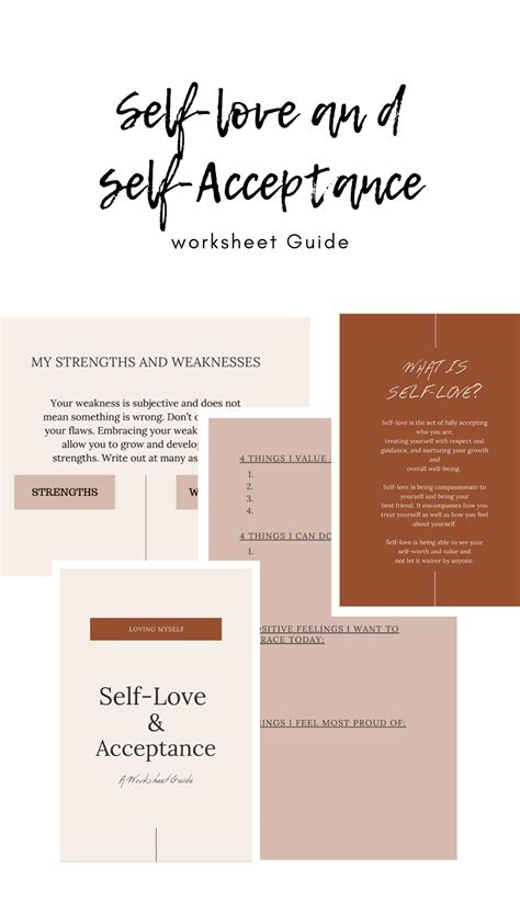 Self-love and Self-acceptance Worksheet (PDF FILLABLE) - Etsy