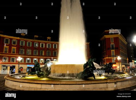 The Fontaine Du Soleil In The Place Mass Na In Nice France Photographed