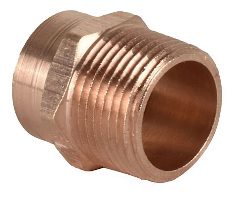 Conector Cuerda Exterior 3 8 Cobre LEON PLOMERIA Y CONEXIONES