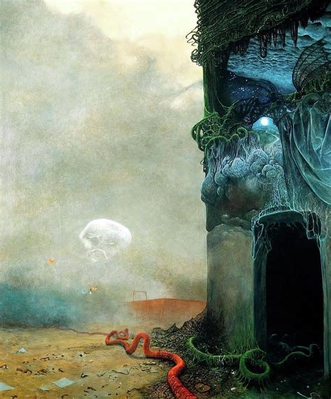 Zdzislaw Beksinski Painting Painting By Ouyahya Rays Fine