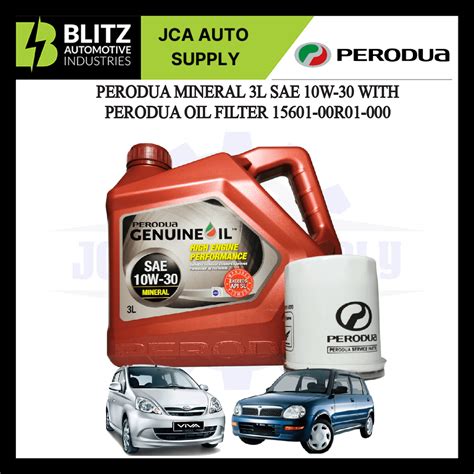 Perodua Genuine Oil Original Mineral Sae W L With Oil Filter