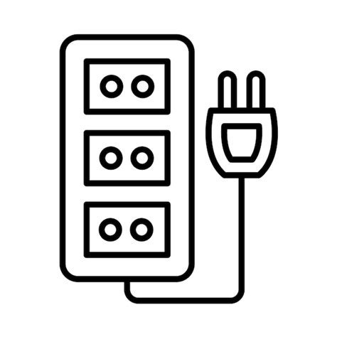 Ilustraci N De La L Nea Del Cable De Extensi N Vector Premium