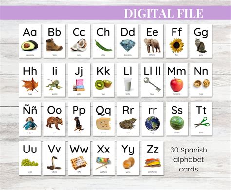 Cute Free Spanish Alphabet Chart Spanish Alphabet Chart 12A