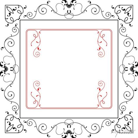 Frame border design posters for the wall • posters art deco, swash ...