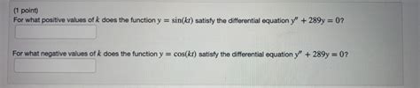 Solved Point For What Positive Values Of K Does The Chegg