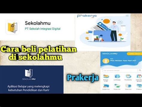 Cara Membeli Pelatihan Prakerja Di Sekolahmu Youtube