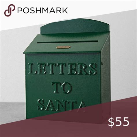 New Hearth And Hand Green Letters To Santa Metal Mailbox Hearth And