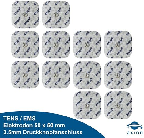Axion Elektroden Pads Pad Druckknopf X Cm Ab