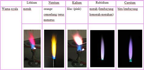 Al Chemist Ungu Warna Nyala Logam Alkali