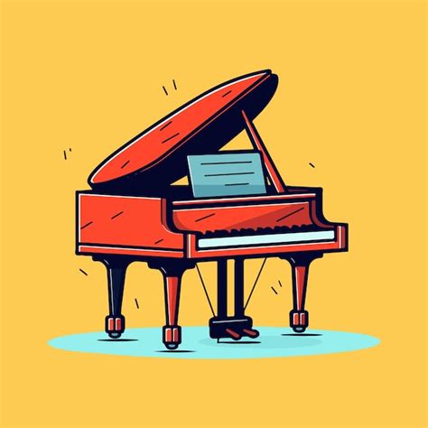 Premium Vector Piano Vector Illustration