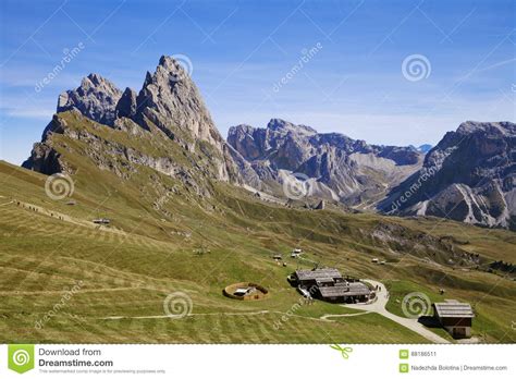 Seceda Mountain In The Dolomites Stock Image - Image of bolzano ...