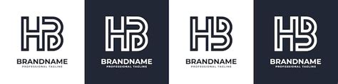 Lettre Hb Ou Bh Global Technology Monogram Logo Adapt Toute